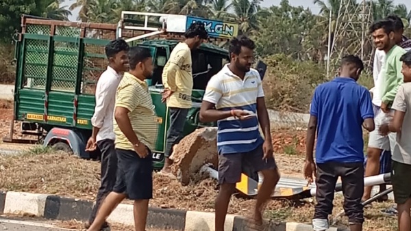 J C Madhu Swamy Car accident in Hemagiri J C Madhu Swamy Car accident in Hemagiri