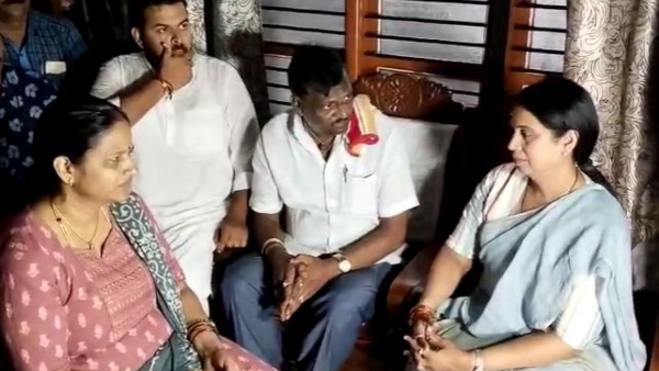 Neha Murder Protest by Many Associations Swamiji-Lakshmi Hebbalkar Visit Nirajan Hiremath House