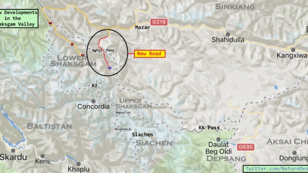 Satellite Images Show China Constructing New Road in Occupied Kashmir near Siachen
