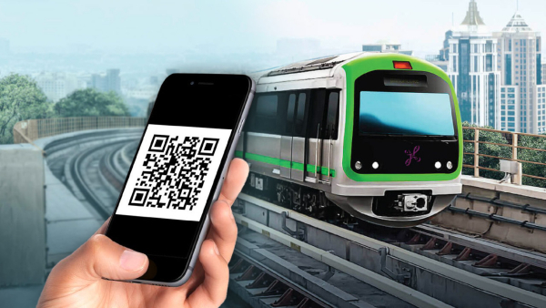 Namma metro QR code ticketing system at stations on this routes as well