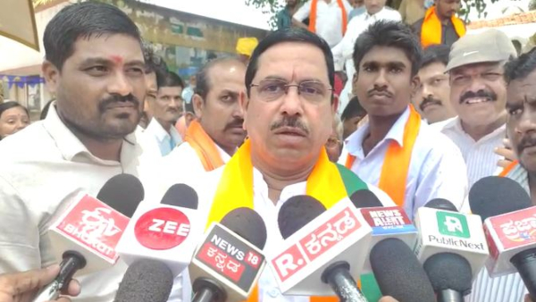 Pralhad Joshi Alleges of Congress Randeep Singh Surjewala Visit To Karnataka for Collect Money
