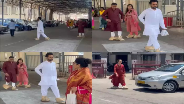 Andhra pradesh tirupati devotees wear jute bags to their legs in tirumala in kannada