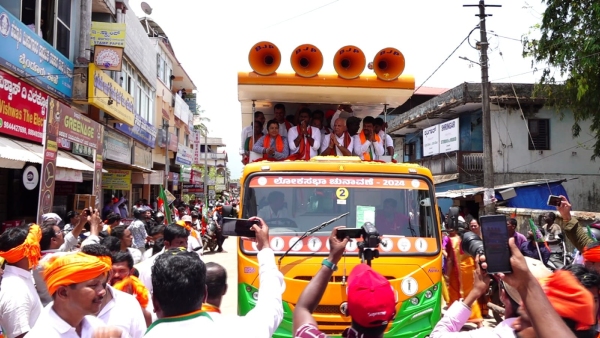 Lok Sabha Election 2024 K Annamalai Participated In BJP Election Campaign In Byndoor Lok Sabha Election 2024 K Annamalai Participated In BJP Election Campaign In Byndoor