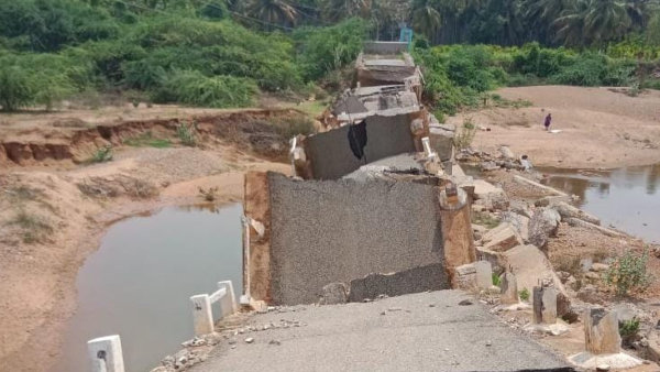 Bridge was not built even after two years Samudrahalli Myadanahole villagers worried