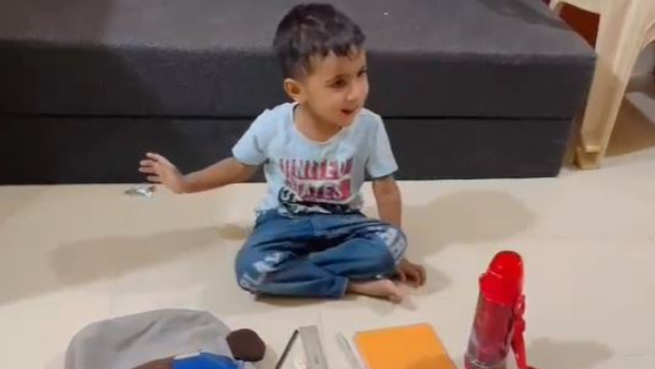 Hubballi 3 year Old Child Anoosh Made India Book of Records Hubballi 3 year Old Child Anoosh Made India Book of Records