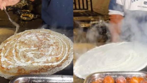 Gulab Jamun Dosa Making Video Goes Viral Street food Tending online