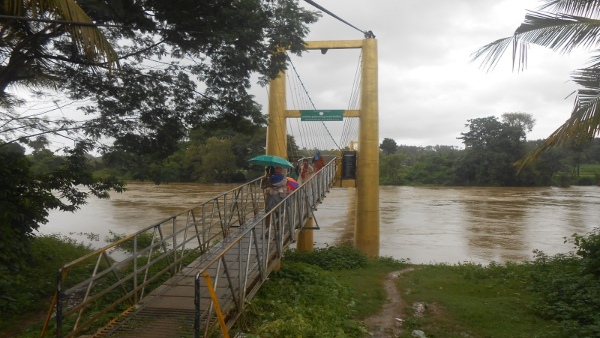 The Hanging Bridge Is A Base For The People Of Teppada Kandi Near Kushalnagar In Kodagu