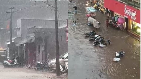 Hubballi Rain Hailstorm With Heavy Rain Starting Over City Uprooting of Tree Power Cut Issued Hubballi Rain Hailstorm With Heavy Rain Starting Over City Uprooting of Tree Power Cut Issued