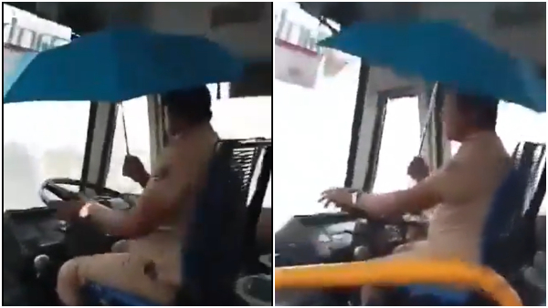 BJP Slams Karnataka Govt Following KSRTC Bus Driver s Umbrella Use in Rain