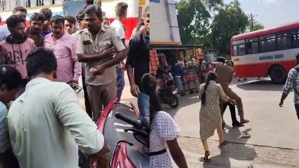 Fight between KSRTC bus conductor police constable in Gundlupete Taluk What is the reason