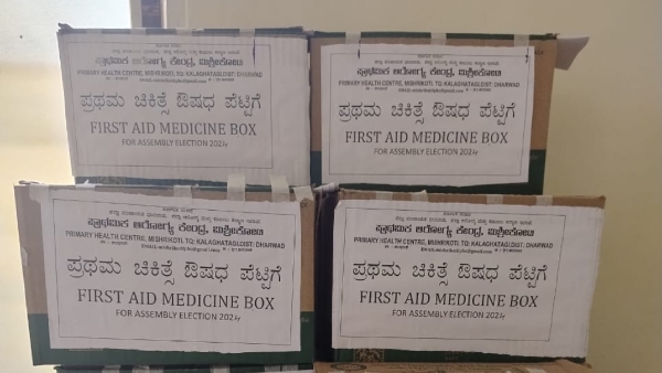 Summer Heatwave Medicine Kit In Dharwad Polling Booth