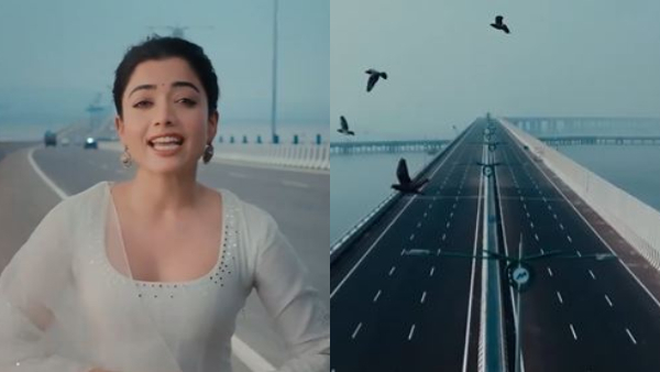 Rashmika Mandanna Presented Mumbai Atal Setu Sea Bridge Viksit Bharat PM Modi Shared Her Video