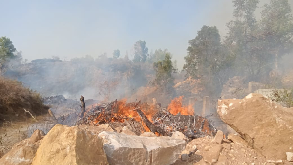 Fire Broke Out And 30 Acres Place Destroyed Near Karkala Parashurama Theme Park Fire Broke Out And 30 Acres Place Destroyed Near Karkala Parashurama Theme Park