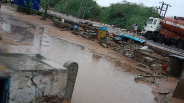 Heavy Rain in Raichur in the morning