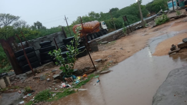 Heavy Rain in Raichur in the morning