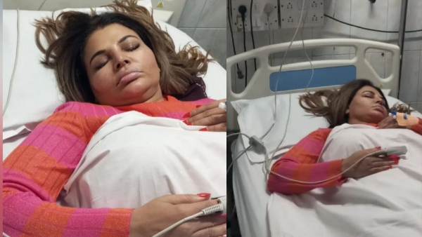 Actress Rakhi Sawant hospitalised due to heart ailment picture goes viral Actress Rakhi Sawant hospitalised due to heart ailment picture goes viral