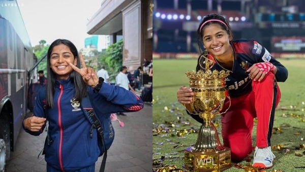 Shreyanka Patil RCB cricketer Shreyanka Patil visits Vidyarthi Bhavan