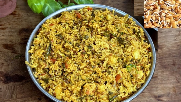 Sprouts Horse Gram Pulao Recipe Know How to Make Molake Hurulikalu palav in Kannada
