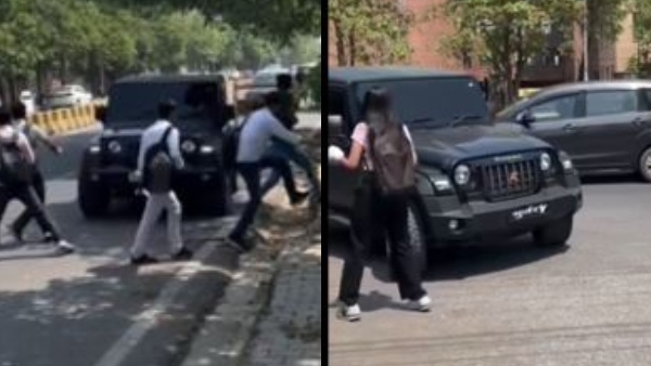 Viral Video of THAR Rash Driving With Pedestrians in Delhi Internet Outage on Driver