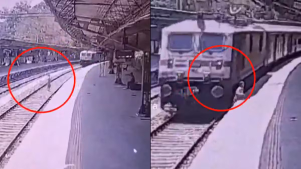 UP Woman Jumps In Front Of Train Woman lost her life to scare her lover- video viral
