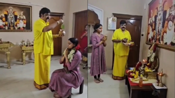 Before Entering Tollywood Actress Nishvika Naidu had a Special Pooja by Venu Swamy in her House Before Entering Tollywood Actress Nishvika Naidu had a Special Pooja by Venu Swamy in her House