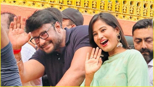 He s been accused not convicted Kannada actress Anusha Rai defends Darshan