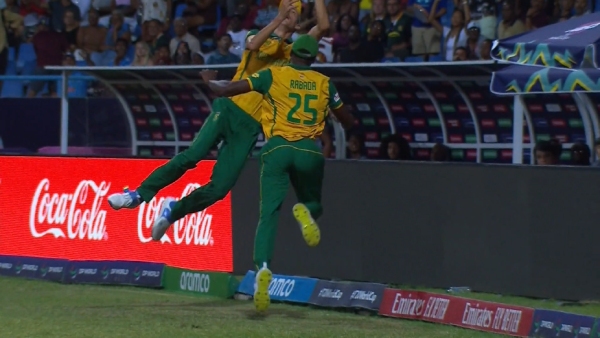 Kagiso Rabada and Marco Jansen Collide in Dramatic Attempted Catch During WI vs SA T20 World Cup 2024
