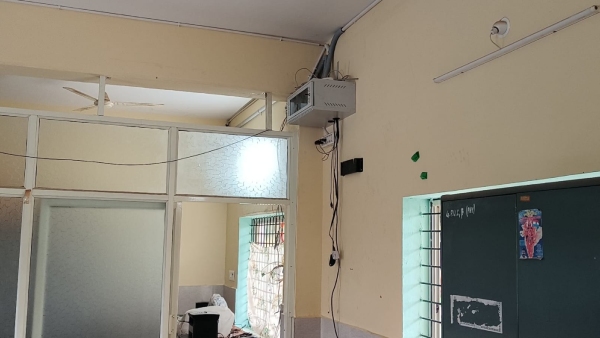 DVR battery TV stolen from exam center of college In Chamarajanagar DVR battery TV stolen from exam center of college In Chamarajanagar