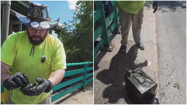 Unique Fisherman Recovers Lost Cash with Magnet Fishing