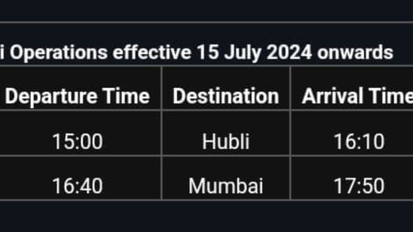 Indigo Flight Service Restart in between Mumbai to Hubblli on July 15th Schedule Know more
