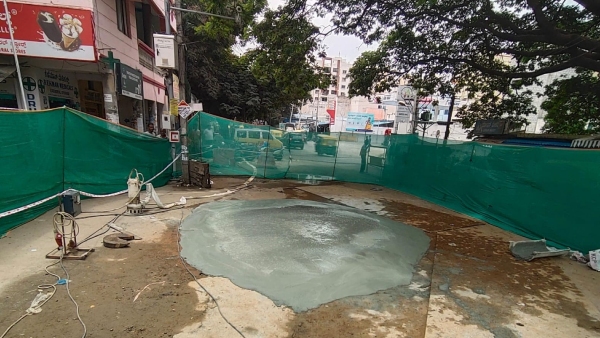Namma Metro Pink Line Tunnel Work Faces Setback with Sinkhole Incident in KG Halli Namma Metro Pink Line Tunnel Work Faces Setback with Sinkhole Incident in KG Halli