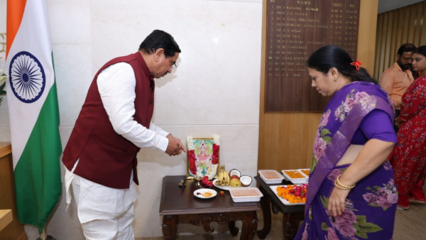Prahlad Joshi take power as New Union Minister Holds First Meeting with Officials After Office Puja