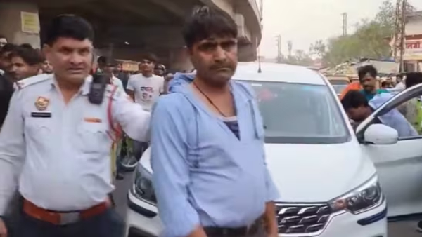 Traffic police dragged by Car driver in Haryana- video viral