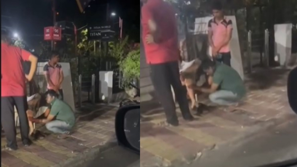 Viral Video Captures Motorist Providing Leg Massage to Traffic Police in Pune