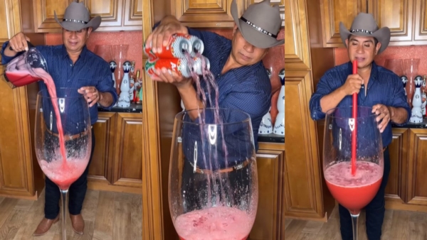 Viral Video of A Man Made Cocktail with Watermelon in Big Wine Glass Internet Reacts