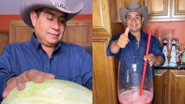 Viral Video of A Man Made Cocktail with Watermelon in Big Wine Glass Internet Reacts
