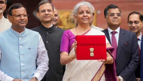 Finance Minister Nirmala Sitharaman Presents 2024-25 Budget in Paperless Format Continuing Tradition