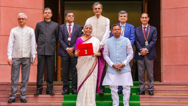 Finance Minister Nirmala Sitharaman Presents 2024-25 Budget in Paperless Format Continuing Tradition