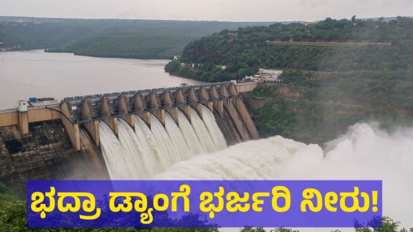 Bhadra Dam Water Level Is Rising Very Fast After Heavy Rain