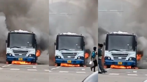 Fire Breaks Out in BMTC Bus Engine at MG Road Passengers Safely Evacuated
