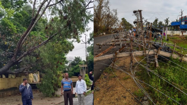 HESCOM See Loss Rs 9 82 Crore Due to Heavy Rain 5 404 Electricity poles Damaged