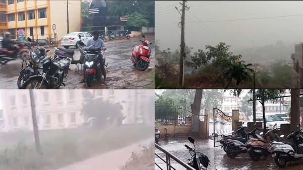 Rain Heavy Rain Lashes in Thursday Across Dharwad Districts Rain Will Continue until july 26th