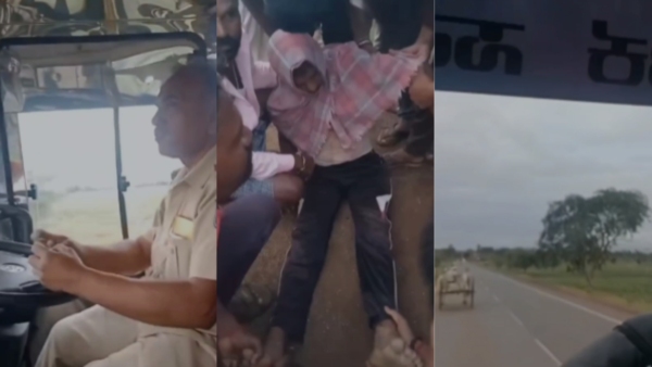 Hubballi NWKRTC Bus Hit on Chakkadi at Kusugal Two Oxen dead Farmers Injured