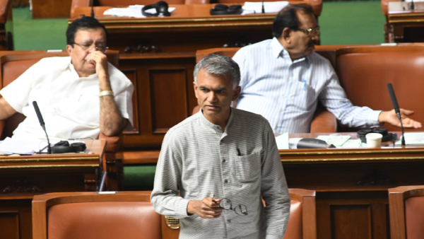 Revenue Minister Krishna Byre Gowda reacts on Kumki land
