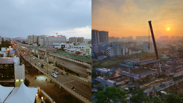 Namma Metro Blue Line Created Traffic Jam in HSR Layout 14 and 15 Road after Crane Broked Down