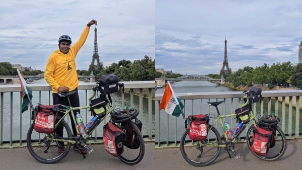 Indian Fan Cycles 22 000 Km Across 30 Countries to Cheer for Neeraj Chopra at Paris Olympics 2024