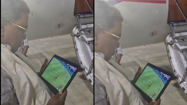 The Video Of Siddaramaiah Watching Cricket Is Going Viral
