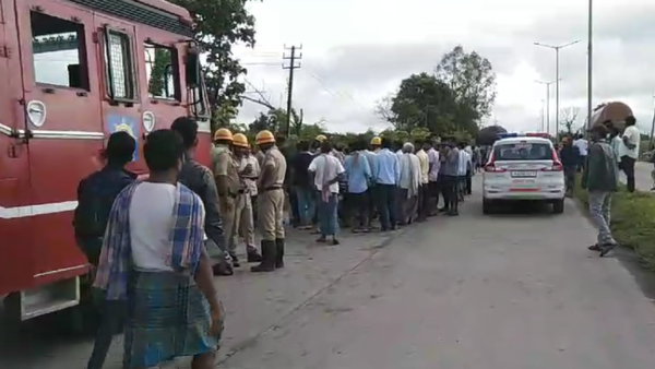 A Terrible Accident Happened Between A Lorry And A Tata Ace At Hubballi