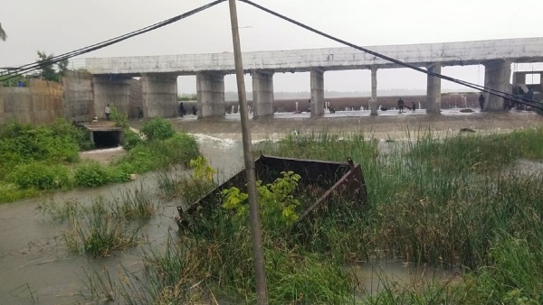 Jayamangali River Overflow After Heavy Rain In Tumakuru