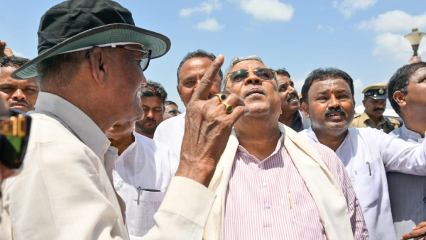 Karnataka CM Siddaramaiah Visited Tungabhadra Reservoir